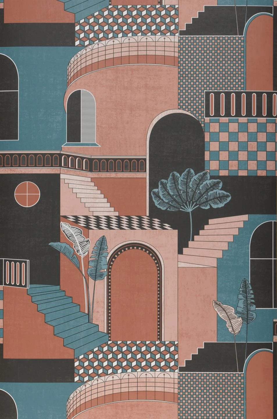 Tapete Verney Türkisblau 4 Tapete Verney Türkisblau – Bild 2