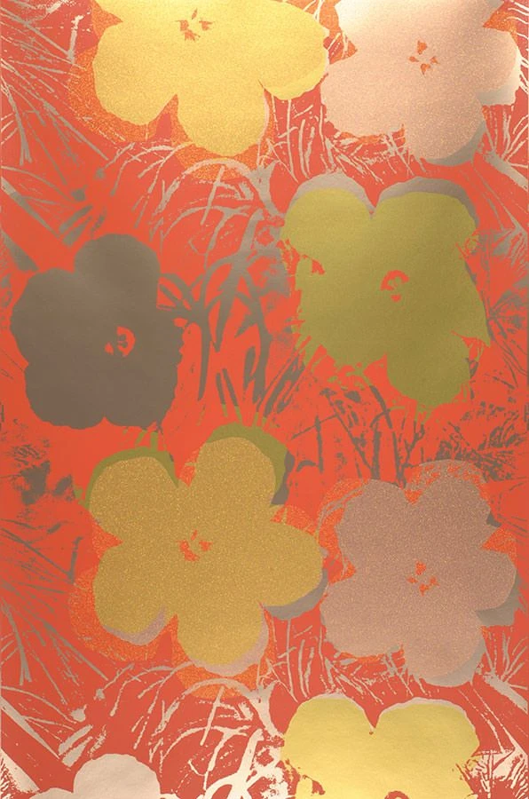 Tapete Andy Warhol - Flowers Lachsorange 4 Tapete Andy Warhol - Flowers Lachsorange – Bild 2