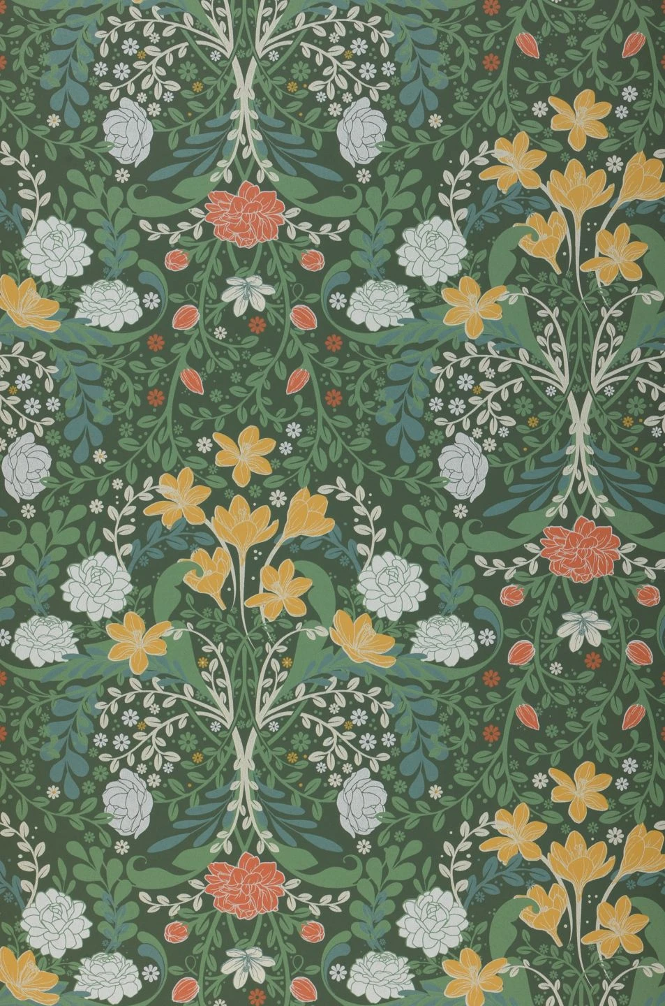 Tapete Kristina Dunkelgrün
