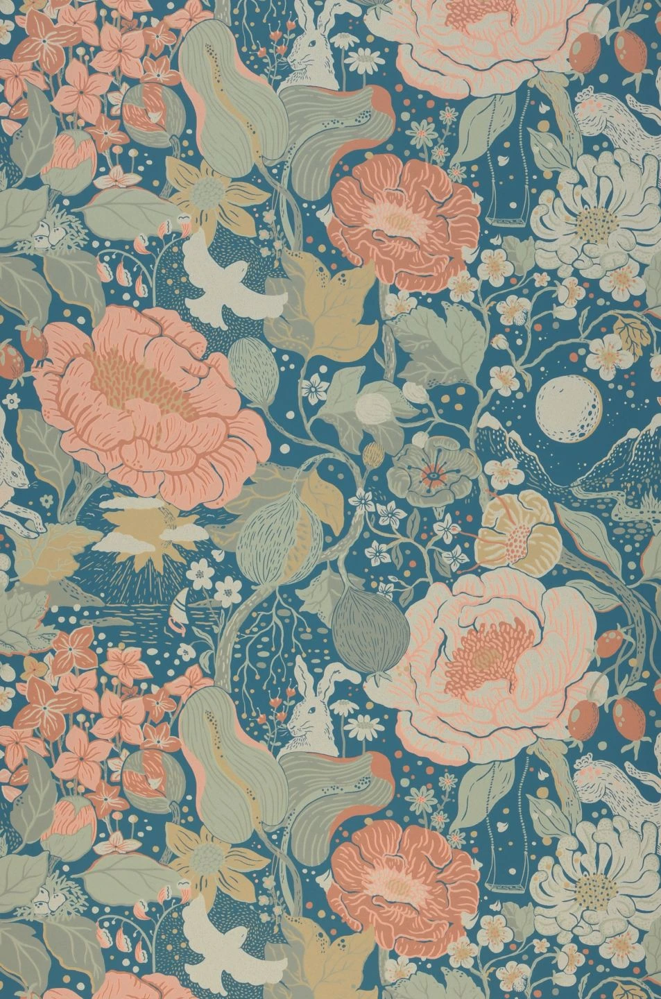 Tapete Annika Ozeanblau 3 Tapete Annika Ozeanblau