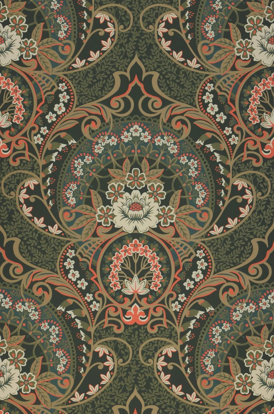 Tapete Sofia Tannengrün 4 Tapete Sofia Tannengrün – Bild 2