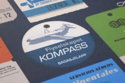 Tapete Vintage Air Travel Graublau -Innentapete 835252 B Vintage air travel 2880x1440