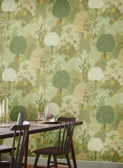 Tapete Aurora Schilfgrün -Innentapete Aurora B 431713 2880x1440