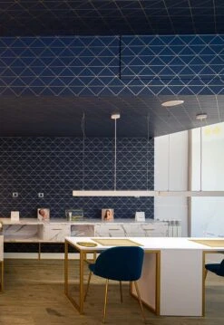 Tapete Biloba Dunkelblau -Innentapete Biloba C 451372 2880x1440