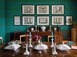 Tapete Darcie Türkisblau -Innentapete Darcie C 462782 2880x1440