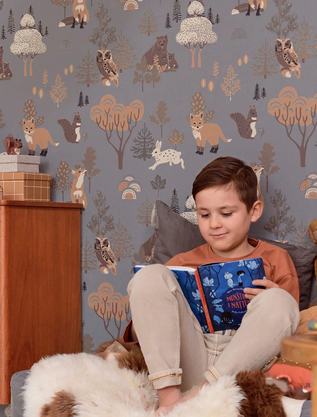 Tapete Deep Forest Blaugrau 5 Tapete Deep Forest Blaugrau – Bild 3