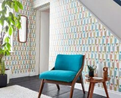 Tapete Eledra Türkisblau -Innentapete Eledra B 462281 2880x1440