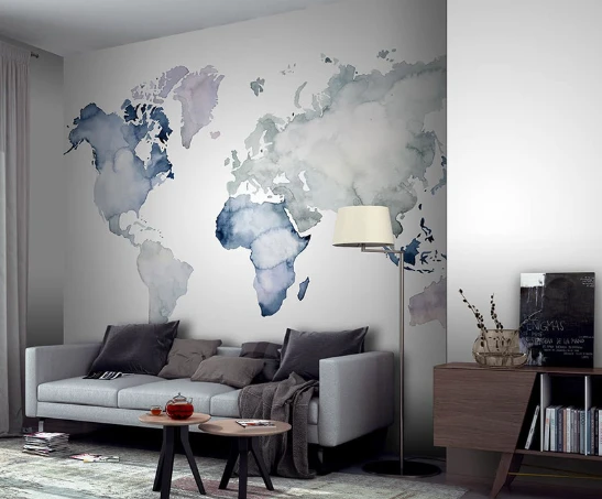 Fototapete Rasch Leo La Douce Kontinente Blau 100549 3 Fototapete Rasch Leo La Douce Kontinente Blau 100549