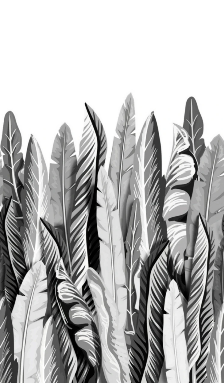 Fototapete Vlies Floral Pop-Art Blätter Grau Weiß 47207 4 Fototapete Vlies Floral Pop-Art Blätter Grau Weiß 47207 – Bild 2