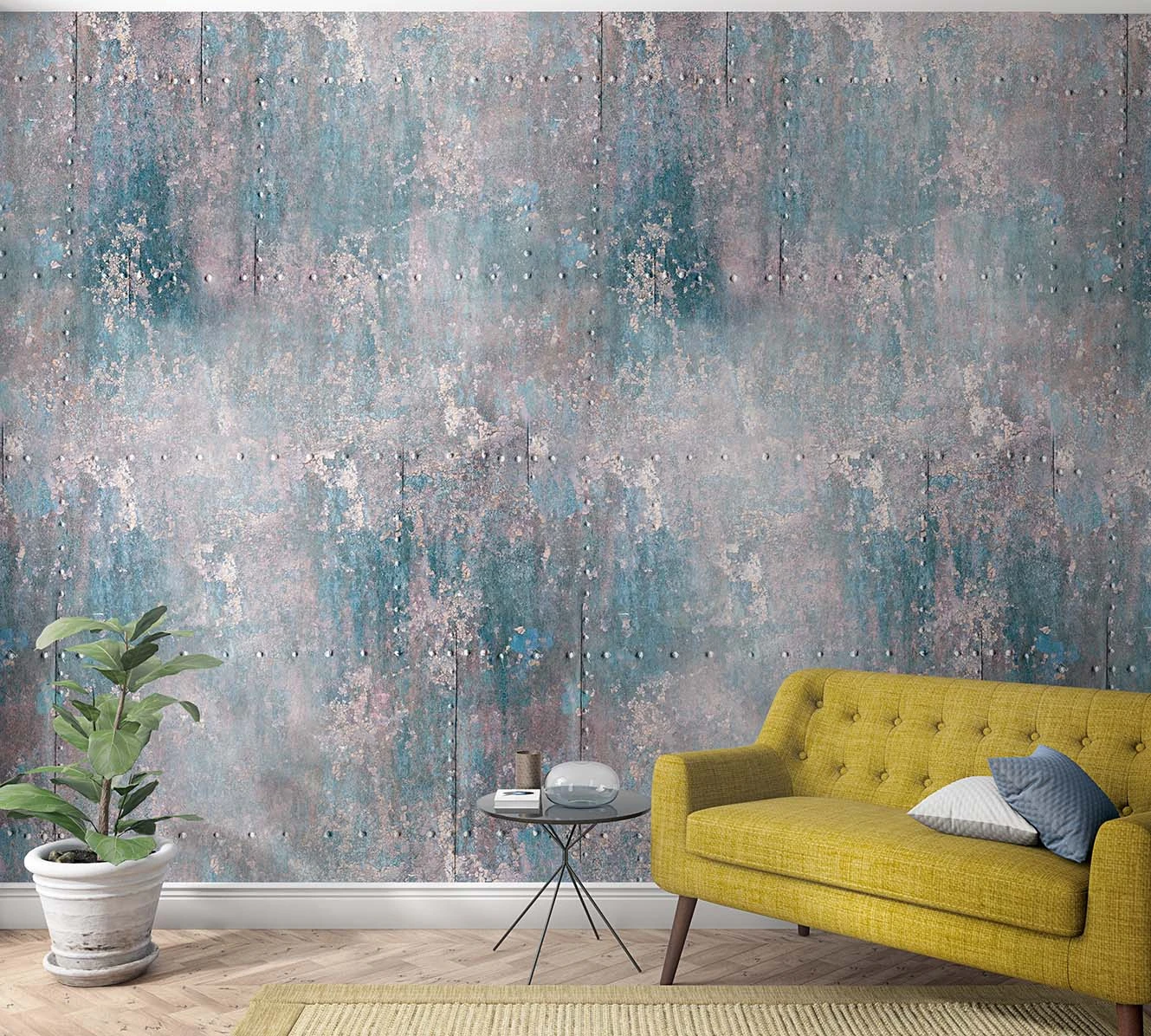 Fototapete Vlies Metall Nieten Industrial Blau 47213 3 Fototapete Vlies Metall Nieten Industrial Blau 47213