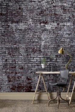 Titelseite -Innentapete Fototapete Vlies Rasch Backstein Dunkelgrau 940954 63216082 1