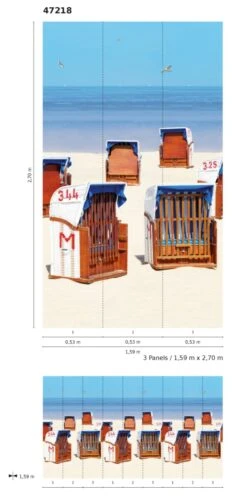 Fototapete Vlies Strand-Körbe See Blau Braun Beige 47218 7 Fototapete Vlies Strand-Körbe See Blau Braun Beige 47218 -Innentapete Fototapete Vlies Strand Koerbe See blau braun beige 47218 63210669 2