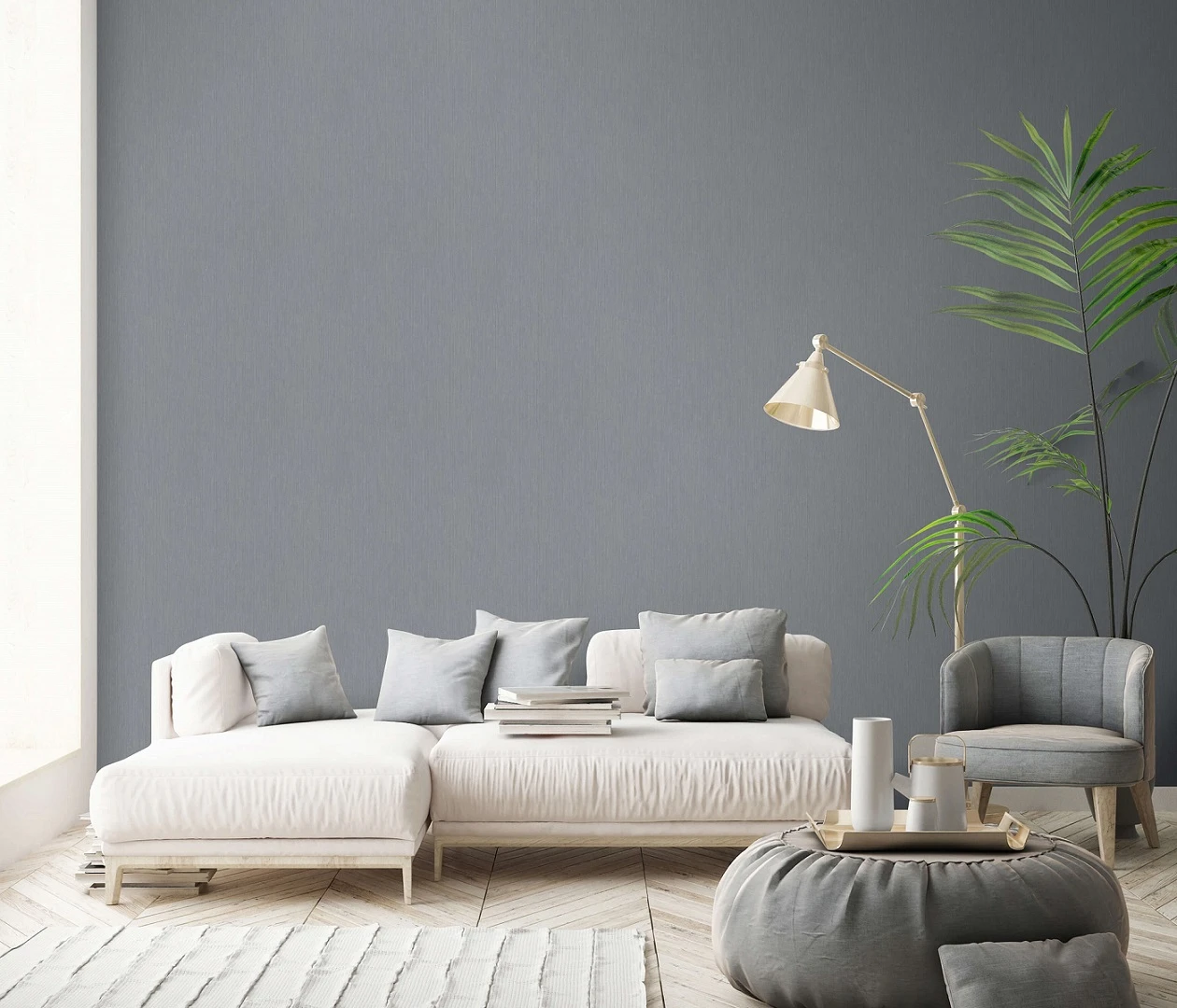 Tapete Guido Maria Kretschmer Uni Grau 10004-10 4 Tapete Guido Maria Kretschmer Uni Grau 10004-10 – Bild 2