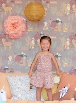 Tapete Lama Village Grauviolett 11 Tapete Lama Village Grauviolett -Innentapete Lama Village D 389364 2880x1440