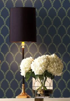 Tapete Laurelia Graublau