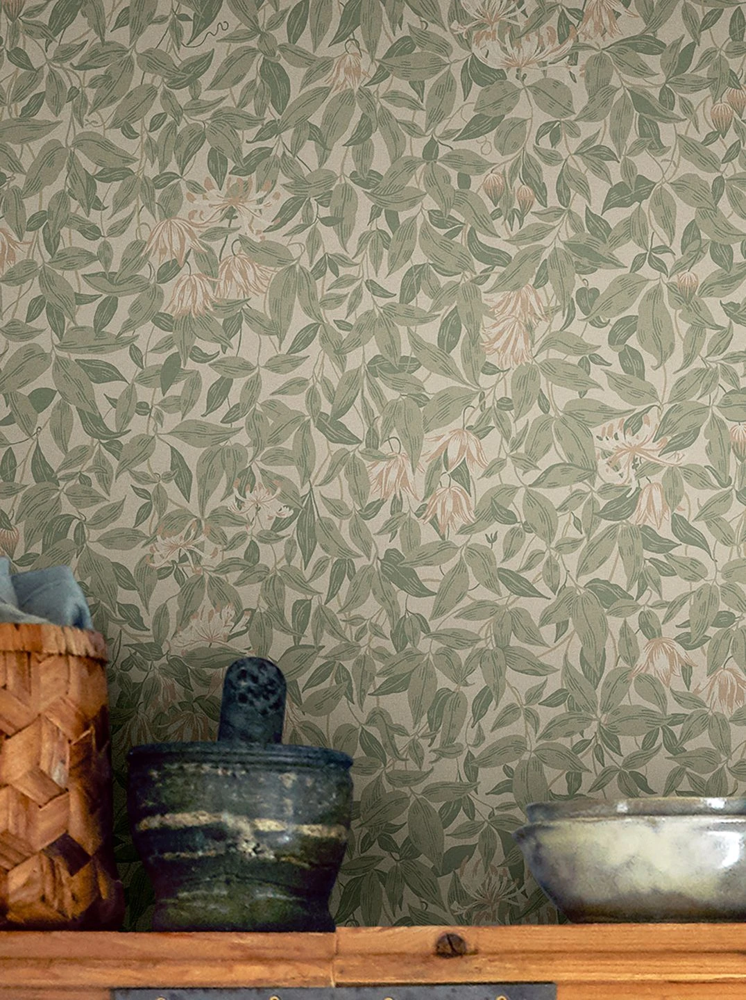 Tapete Linnea Garden Blassgrün 3 Tapete Linnea Garden Blassgrün