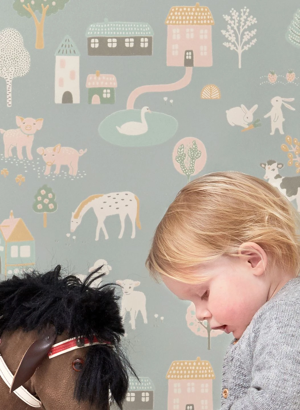 Tapete My Farm Zementgrau 3 Tapete My Farm Zementgrau