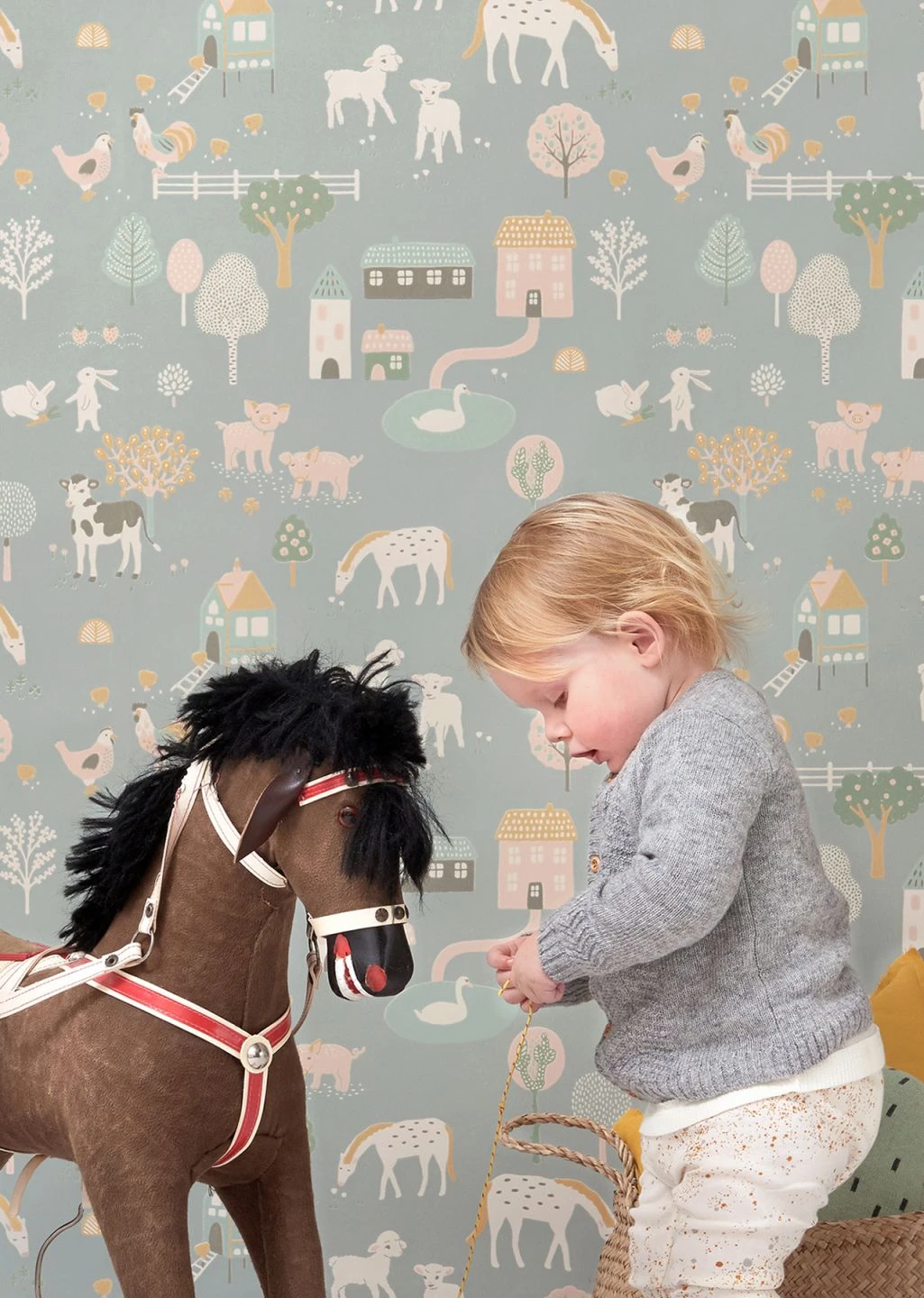 Tapete My Farm Zementgrau 5 Tapete My Farm Zementgrau – Bild 3