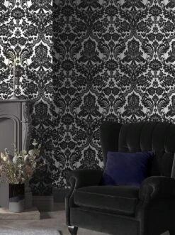 Tapete Okina Silber Glanz -Innentapete Okina 431111 2880x1440