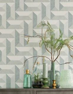 Tapete Rekel Moosgrau