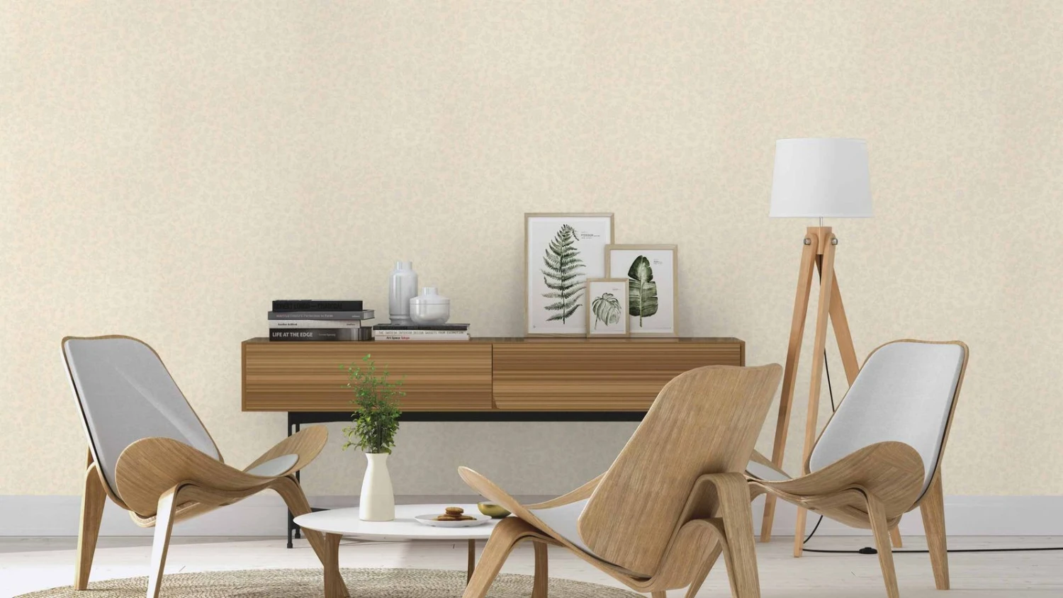 Satintapete Ranken Creme Glanz Rasch Trianon 532425 5 Satintapete Ranken Creme Glanz Rasch Trianon 532425 – Bild 3