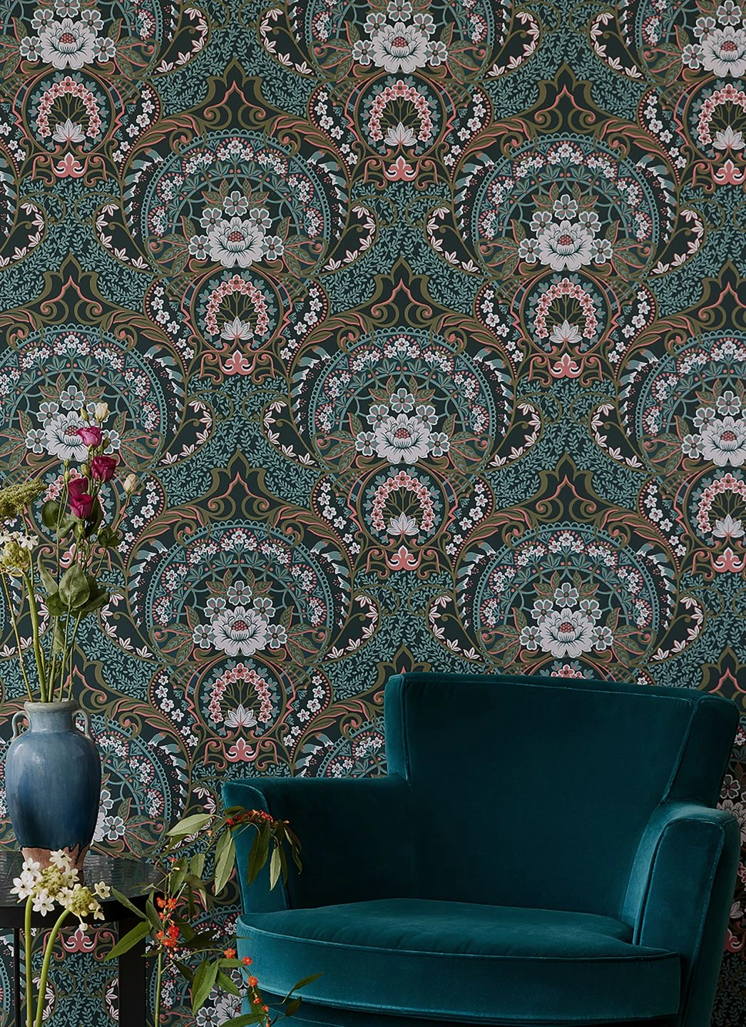 Tapete Sofia Ozeanblau 3 Tapete Sofia Ozeanblau