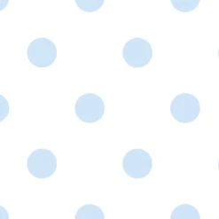 Tapete Kinder Kreise Punkte Weiß Blau 330174