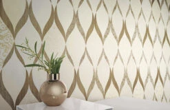 Tapete Kretschmer Deluxe Ornament Glasperlen Gold 41006-20 9 Tapete Kretschmer Deluxe Ornament Glasperlen Gold 41006-20 -Innentapete Tapete Kretschmer Deluxe Ornament Glasperlen wei 2