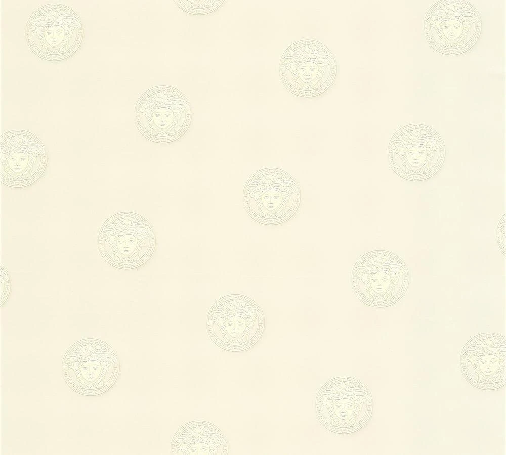 Versace Home Tapete Medusa Kopf Weiss 34862-1 3 Versace Home Tapete Medusa Kopf Weiss 34862-1