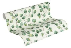 A.S. Creation Tapete Vlies Blätter Blüten Weiss Grün 37044-1