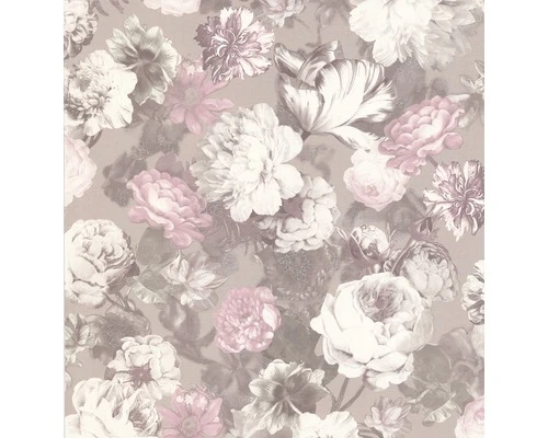 Tapete Vlies Blumen Floral Beige Rosa Glanz 02513-70 3 Tapete Vlies Blumen Floral Beige Rosa Glanz 02513-70
