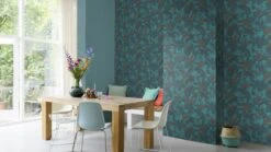 Tapete Vlies Dschungel Blätter Türkis-blau Rasch 704143 -Innentapete Tapete Vlies Dschungel Blaetter tuerkis blau Rasch 704143 63208715 1