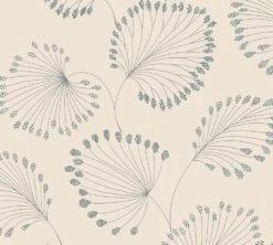 Vlies Tapete Blatt Natur Creme Blau Architects Paper 33371-3