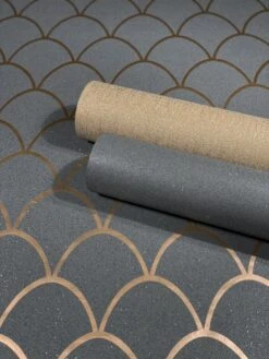 Tapete Vlies Geometrie Bögen Glitzer Anthrazit 32721 -Innentapete Tapete Vlies Geometrie Boegen Glitzer anthrazit 32721 63208528