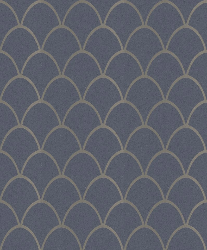 Tapete Vlies Geometrie Bögen Glitzer Blau Gold 32723 4 Tapete Vlies Geometrie Bögen Glitzer Blau Gold 32723 – Bild 2