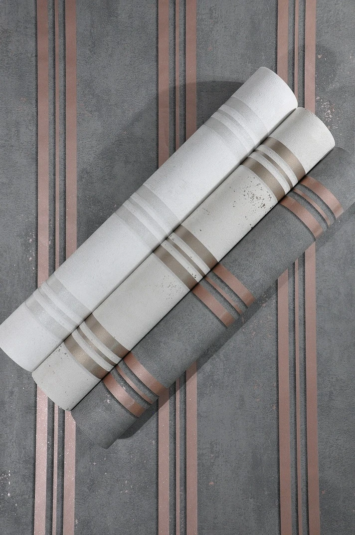 Tapete Vlies Gestreift Metallic Glitzer Greige 32636 5 Tapete Vlies Gestreift Metallic Glitzer Greige 32636 – Bild 3