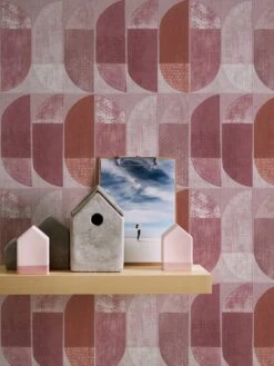 A.S. Creation Tapete Vlies Grafik Halbkreise Rot Bordeaux 37531-6 -Innentapete Tapete Vlies Grafik Halbkreise rot bordeaux 37531 6 63204367 3