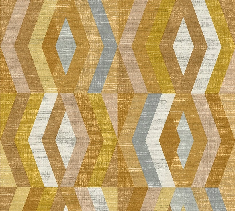 A.S. Creation Tapete Vlies Grafisch Rauten Gelb Braun Beige 37533-3 4 A.S. Creation Tapete Vlies Grafisch Rauten Gelb Braun Beige 37533-3 – Bild 2