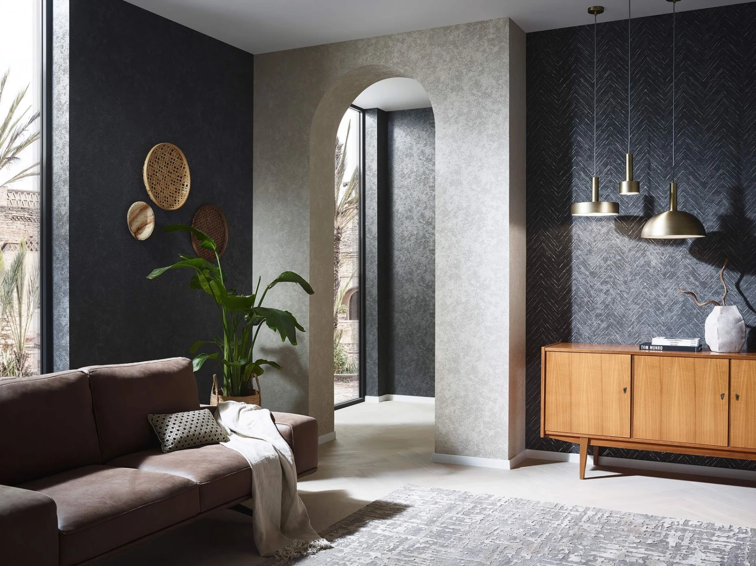 Tapete Vlies Marburg Linie Zick-Zack Grau Metallic 84880 6 Tapete Vlies Marburg Linie Zick-Zack Grau Metallic 84880 – Bild 4