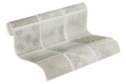 Tapete Vlies Neue Bude 37388-3 Kacheln Grau Weiß