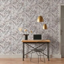 Tapete Vlies Pflanzen Dschungel Weiß Grau Braun 10213-10 -Innentapete Tapete Vlies Pflanzen Dschungel weiss grau braun 10213 10 63210060