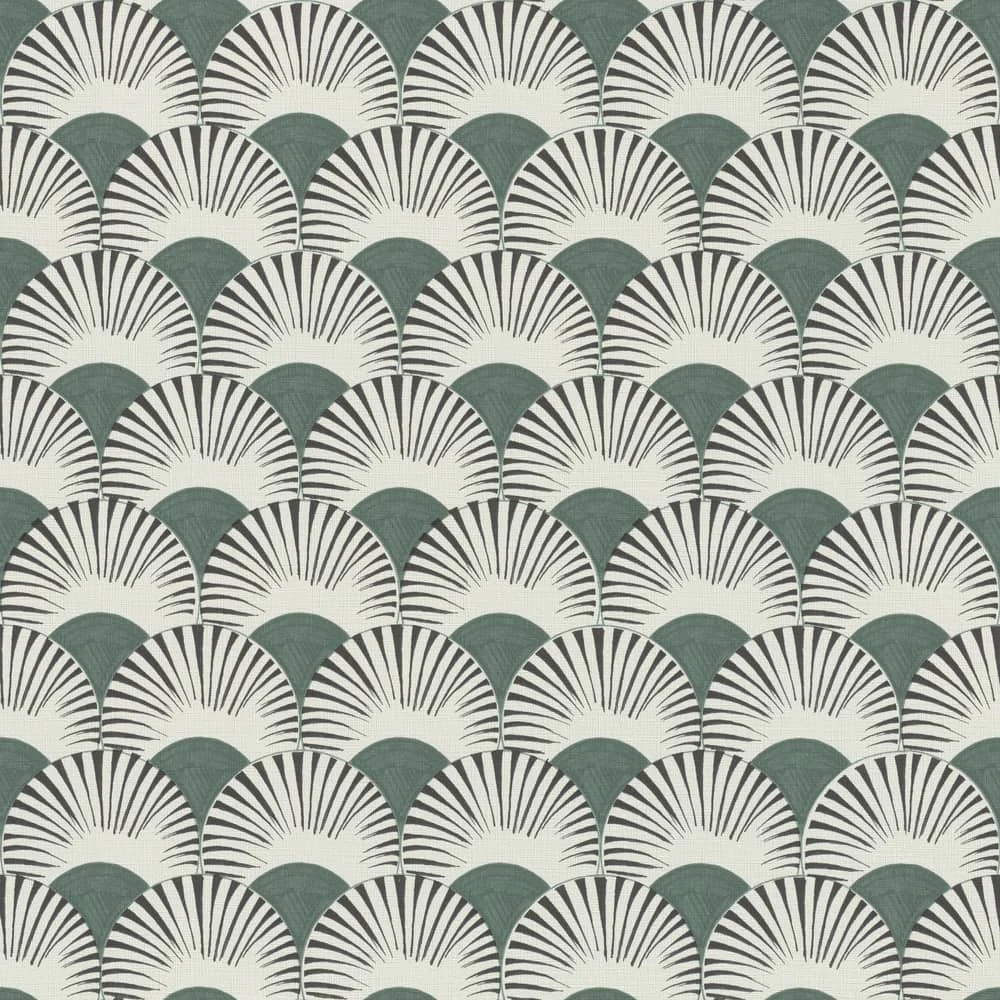 Tapete Vlies Rasch Fächer Japan Weiß Grün 539325 4 Tapete Vlies Rasch Fächer Japan Weiß Grün 539325 – Bild 2