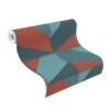 Tapete Vlies Rasch Leder-Kacheln Blau Orange-rot 419269 -Innentapete Tapete Vlies Rasch Leder Kacheln blau orange rot 419269 63207350 1