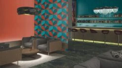 Tapete Vlies Rasch Leder-Kacheln Blau Orange-rot 419269 -Innentapete Tapete Vlies Rasch Leder Kacheln blau orange rot 419269 63207350 3