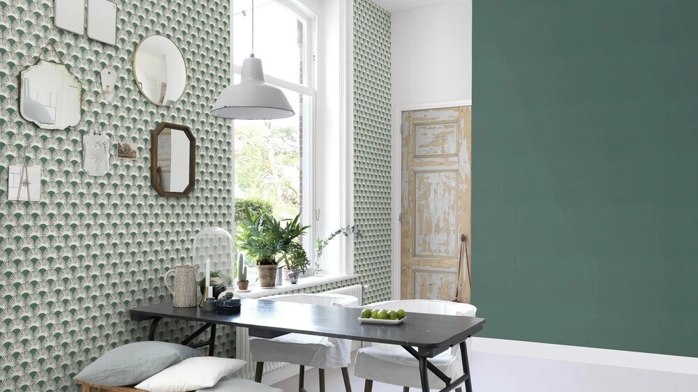 Tapete Vlies Rasch Uni Leinen Dunkelgrün 531459 6 Tapete Vlies Rasch Uni Leinen Dunkelgrün 531459 – Bild 4