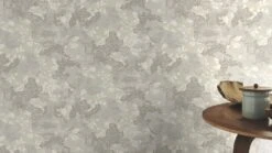 Tapete Vlies Blätter Vintage Hellgrau Beige Rasch 802535 -Innentapete Tapete Vlies Rasch Vintage Blumen hellgrau beige 2