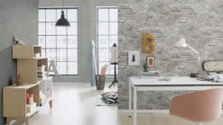 Tapete Vlies Stein-Optik Grau Rotbraun Rasch 939330 -Innentapete Tapete Vlies Stein Optik Naturstein grau rotbraun