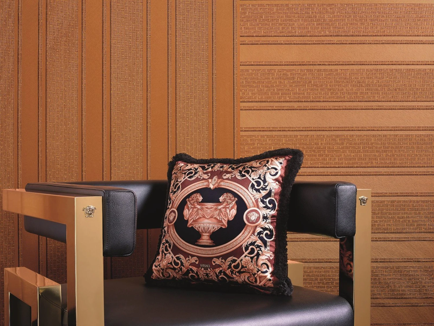 Tapete Vlies Streifen Kupfer AS Creation Versace 96237-2 4 Tapete Vlies Streifen Kupfer AS Creation Versace 96237-2 – Bild 2