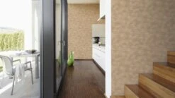 Tapete Vlies Architects Paper Used Beigebraun Glanz 95893-1 -Innentapete Tapete Vlies Struktur Uni beigebraun Metallic 95 2