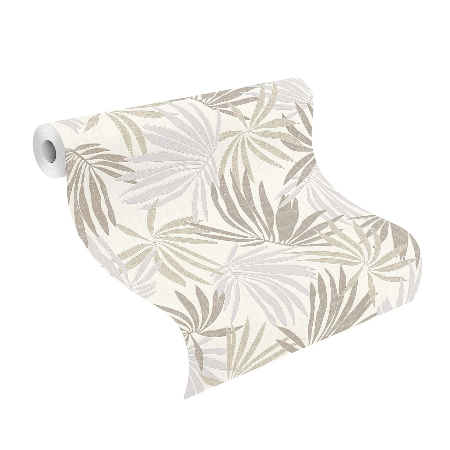 Tapete Vlies Tropisch Weiss Grau Metallic Rasch 535419 4 Tapete Vlies Tropisch Weiss Grau Metallic Rasch 535419 – Bild 2
